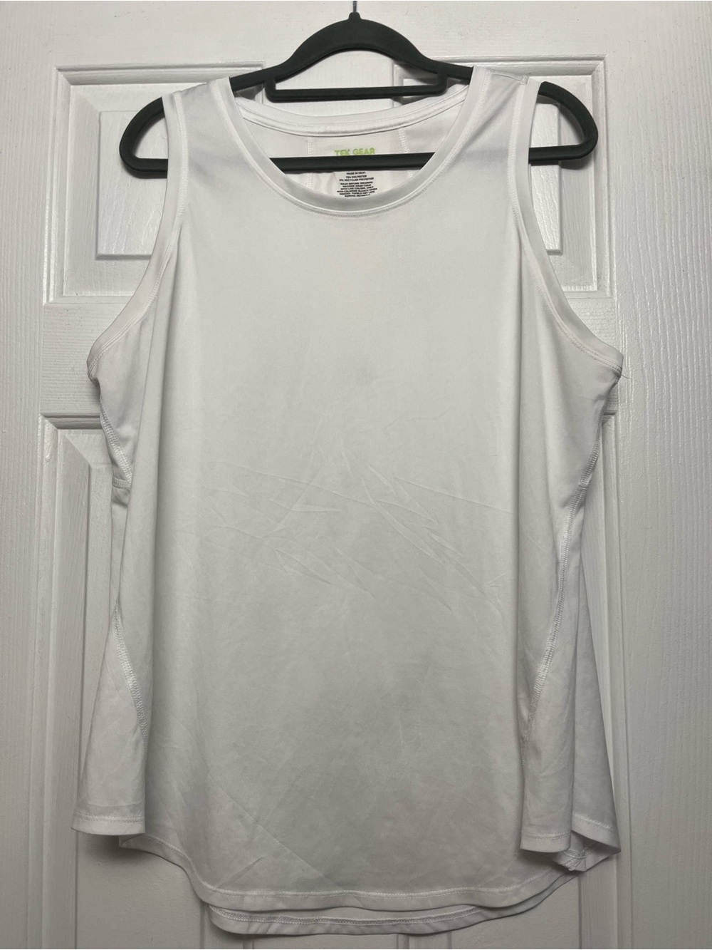 tek gear White Performance Scoop Neck Tank
